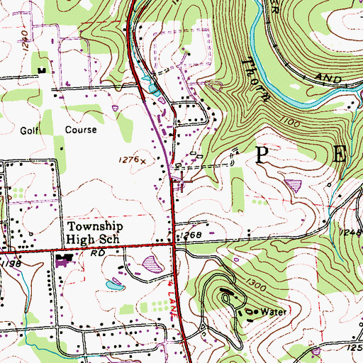 Topographic Map of Nixon, PA