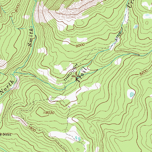 Topographic Map of Lone Pine Creek, CO