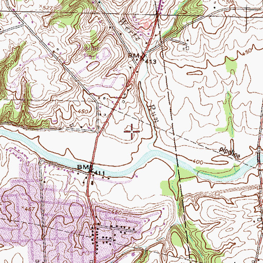 Topographic Map of Schlusser, PA