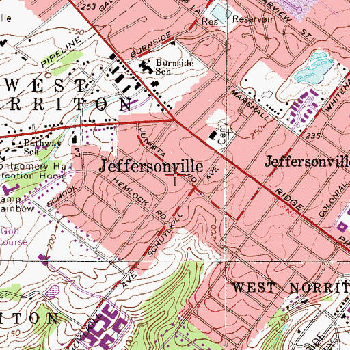 Topographic Map of West Norriton, PA