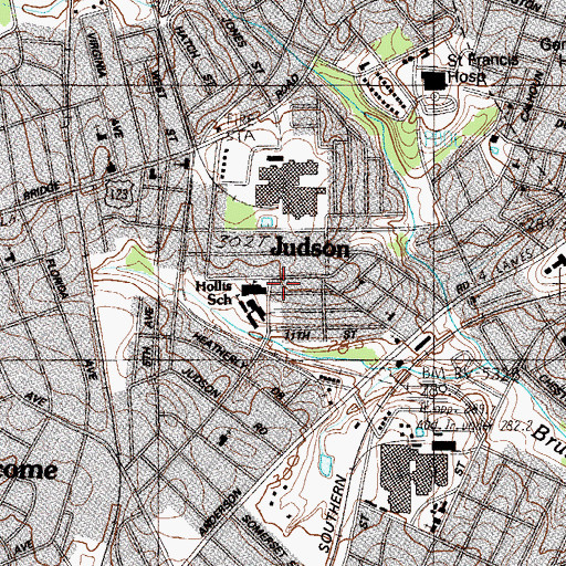 Topographic Map of Judson, SC