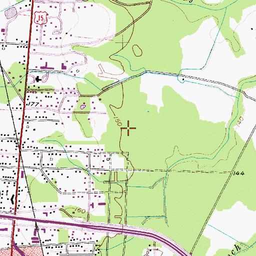 Topographic Map of Mulberry, SC
