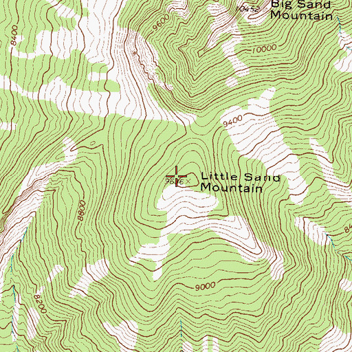 Topographic Map of Little Sand Mountain, CO
