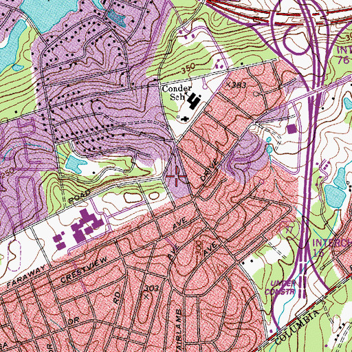 Topographic Map of Woodfield, SC