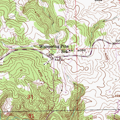 Topographic Map of Colonial Pine Hills, SD