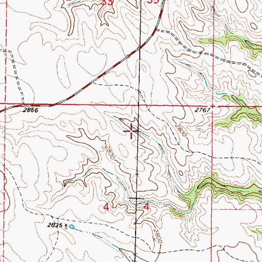 Topographic Map of Two Strike, SD