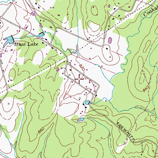 Topographic Map of Wildwood Lake, TN