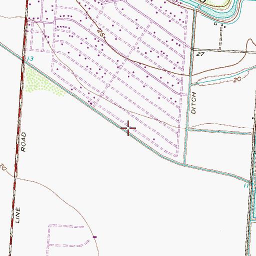Topographic Map of Cameron Park, TX