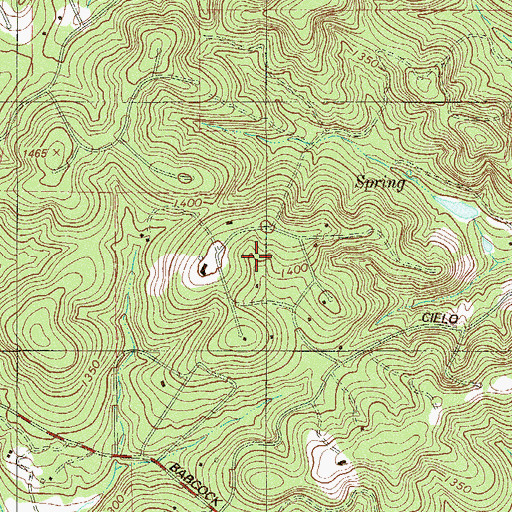 Topographic Map of Cross Mountain, TX