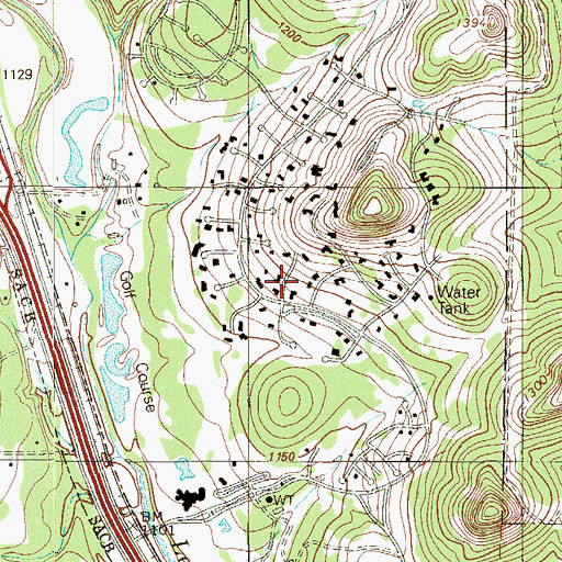 Topographic Map of Dominion, TX