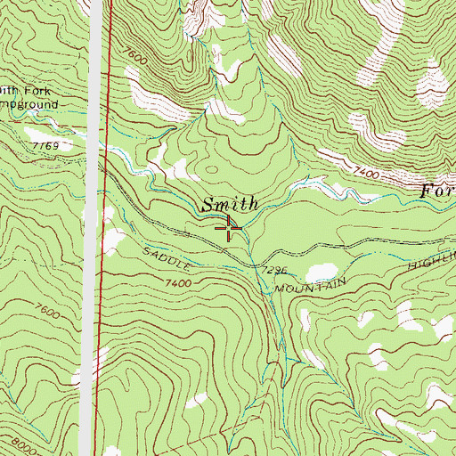 Topographic Map of Cow Creek, CO