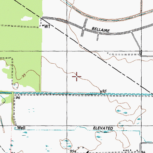 Topographic Map of Mission Bend, TX