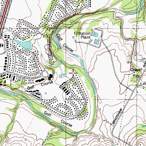 Topographic Map of Onion Creek, TX