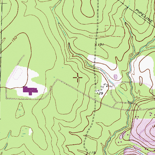 Topographic Map of The Woodlands, TX