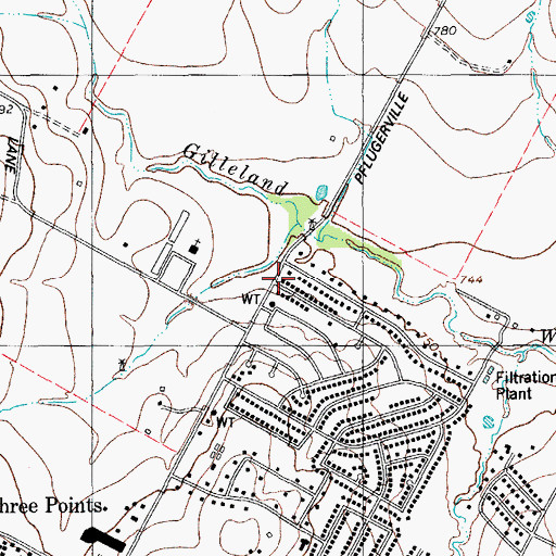Topographic Map of Windemere, TX