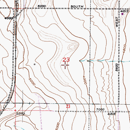 Topographic Map of Oquirrh, UT