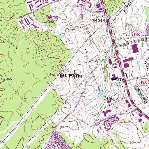 Topographic Map of Bull Run, VA