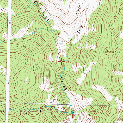 Topographic Map of Dry Fork Curecanti Creek, CO