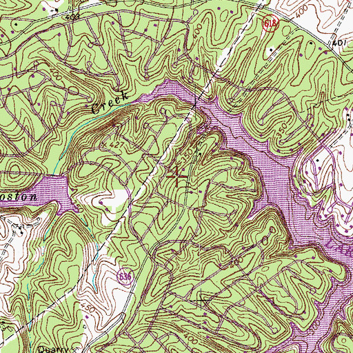 Topographic Map of Lake Monticello, VA