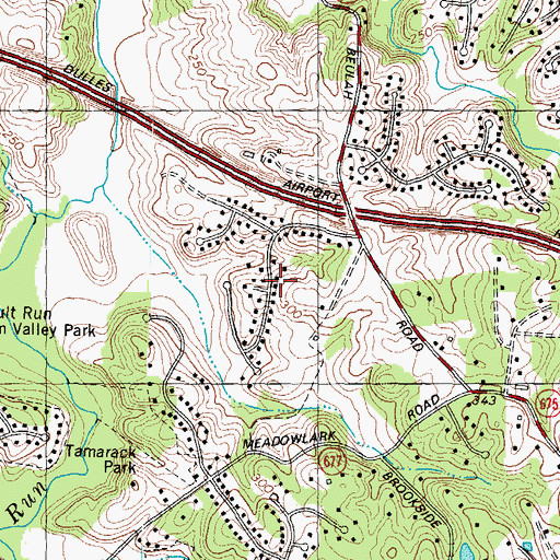 Topographic Map of Wolf Trap, VA