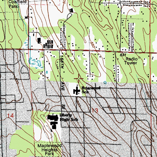 Topographic Map of East Renton Highlands, WA