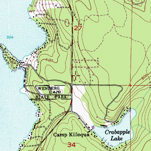 Topographic Map of Lake Goodwin, WA