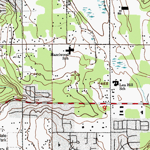 Topographic Map of Lea Hill, WA