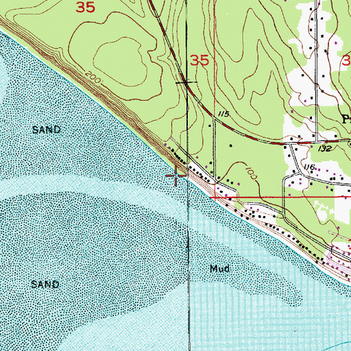 Topographic Map of Priest Point, WA