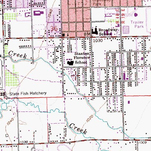 Topographic Map of South Broadway, WA