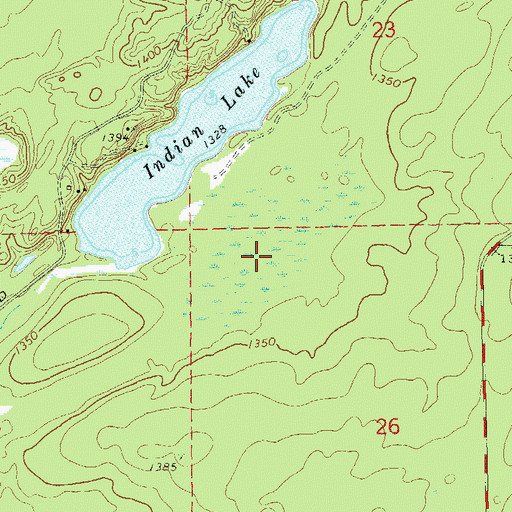 Topographic Map of Chief Lake, WI