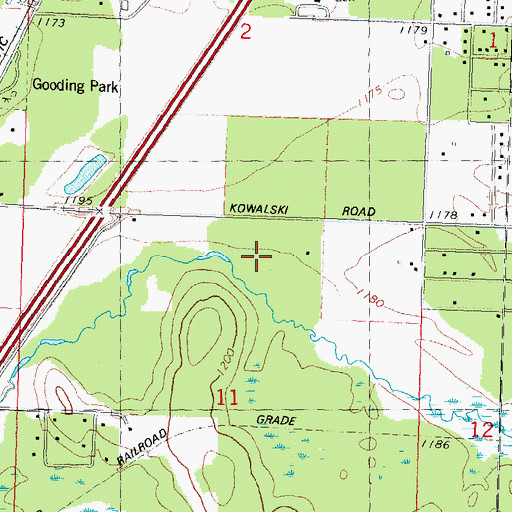 Topographic Map of Evergreen, WI
