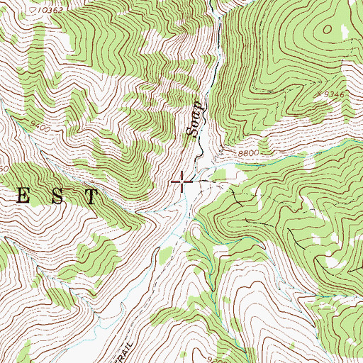 Topographic Map of East Soap Creek, CO