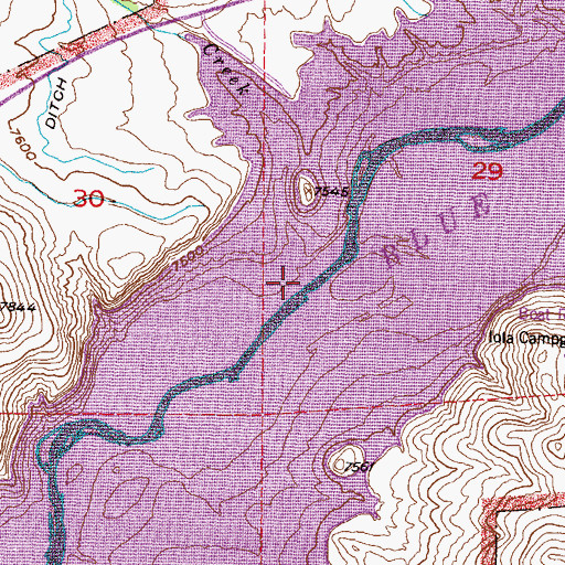 Topographic Map of Willow Creek, CO