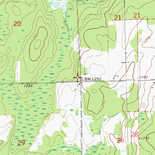Topographic Map of Dairy Center School (historical), WI