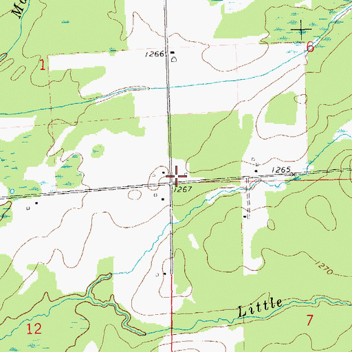 Topographic Map of East Lawrence School (historical), WI