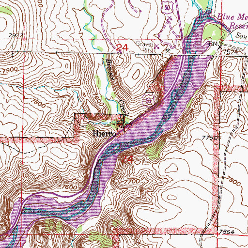 Topographic Map of Beaver Creek, CO