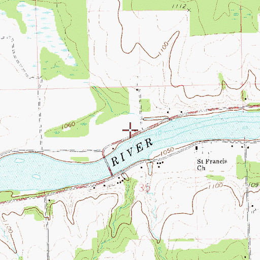 Topographic Map of Flambeau School (historical), WI
