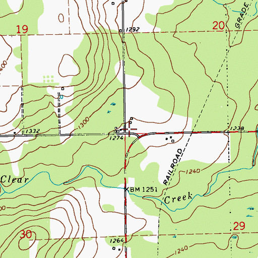Topographic Map of Glendale School (historical), WI