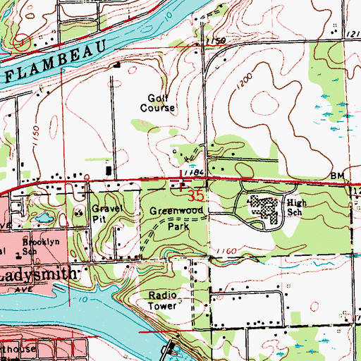 Topographic Map of Kingdom Hall of Jehovahs Witnesses, WI