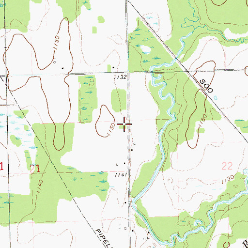 Topographic Map of Marshall Center School (historical), WI