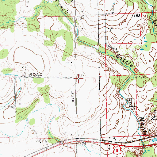 Topographic Map of Reif School (historical), WI