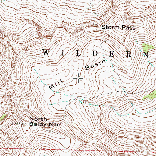 Topographic Map of Mill Basin, CO