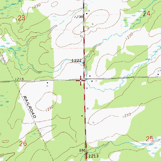 Topographic Map of South Lawrence School (historical), WI