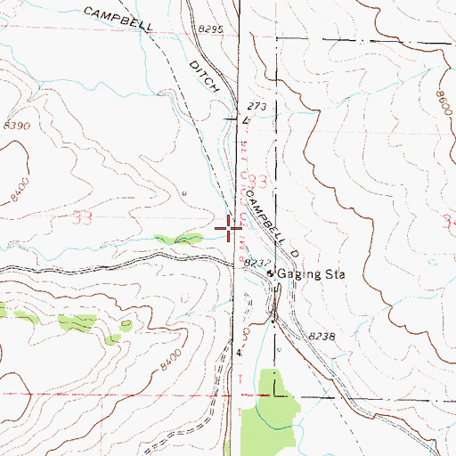 Topographic Map of Mill Creek, CO