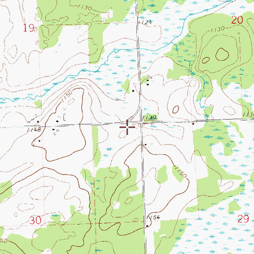 Topographic Map of West Grant School (historical), WI