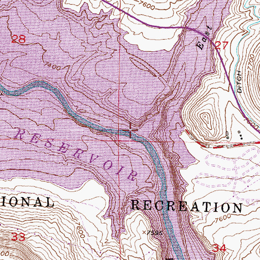Topographic Map of East Elk Creek, CO