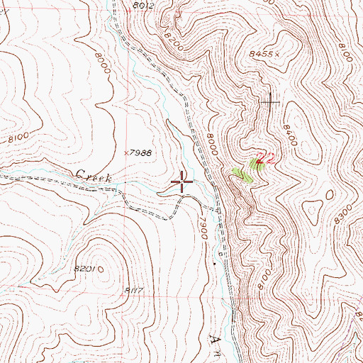 Topographic Map of West Antelope Creek, CO