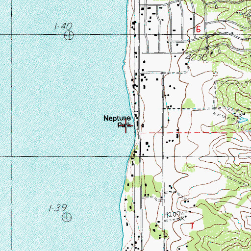 Topographic Map of Agency Lake Resort, OR