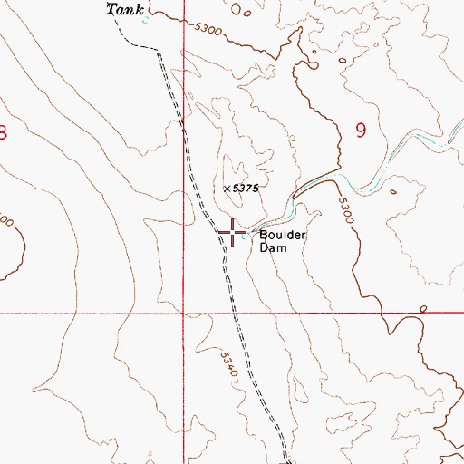 Topographic Map of Boulder Dam, AZ