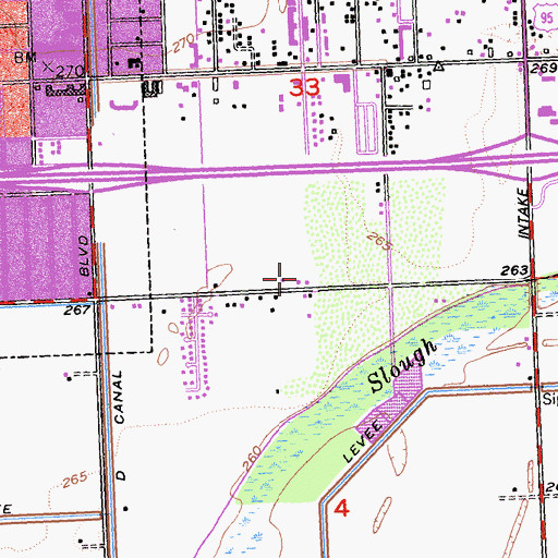 Topographic Map of Bethel African Methodist Episcopal Church, CA